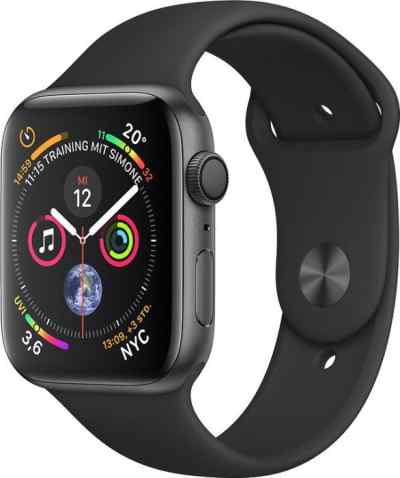 Apple Watch Nike SE GPS + Cellular, 44mm Cassa in Alluminio color Argento  con Cinturino Sport Puro Platino/Nero